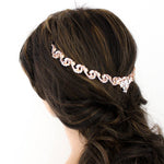 Simple rose gold Bridal tiara with Austrian crystals - SHELBY - Treasures by Agnes