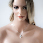 Simple Rose gold Wedding jewelry set - CORA - Treasures by Agnes