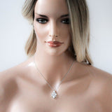 Simple Rose gold Wedding jewelry set - CORA - Treasures by Agnes