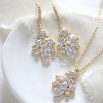 Simple Rose gold Wedding jewelry set - CORA - Treasures by Agnes