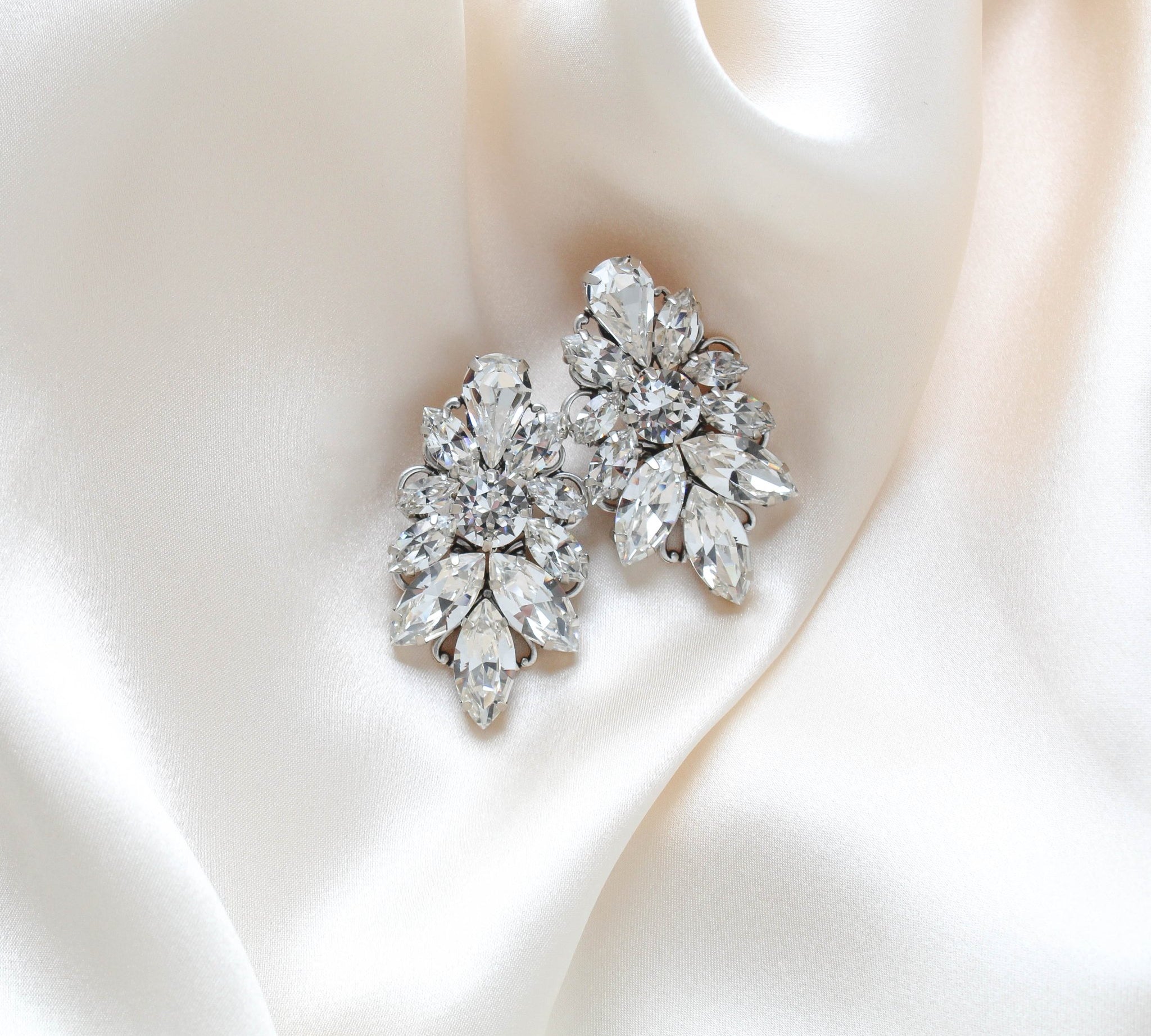 Statement Bridal earrings, Special occasion earrings - LARA - Treasures by Agnes