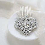 Vintage style Crystal Bridal hair comb - TATIANA - Treasures by Agnes