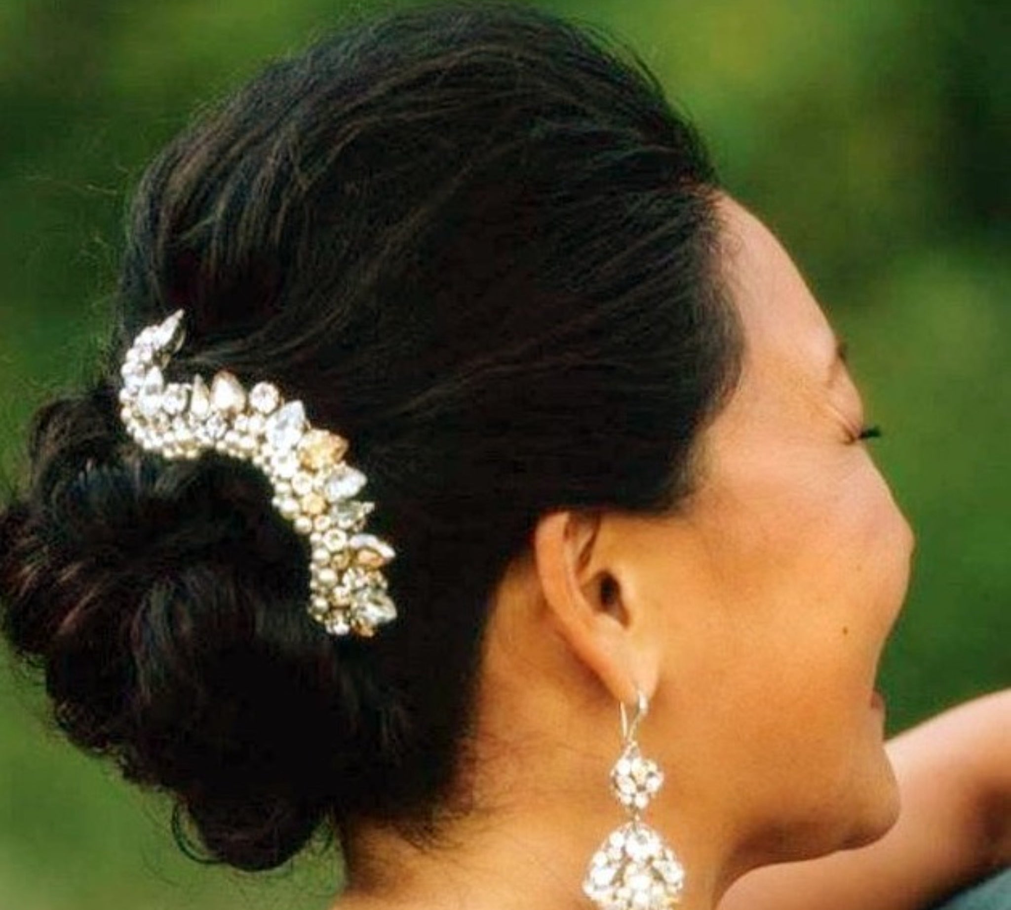 Vintage style Statement earrings for Bride - BELLA - Treasures by Agnes