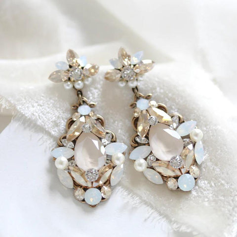 Crystal Bridal earrings - Treasures by Agnes