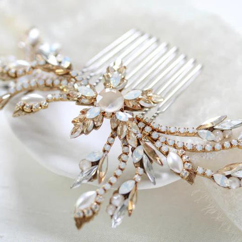Crystal Bridal Hair combs / Hair vines - Treasures by Agnes