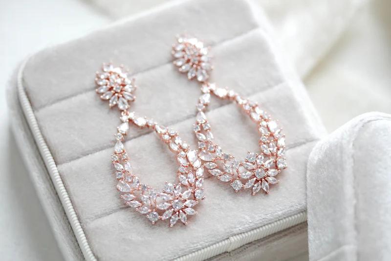 Cubic Zirconia Bridal earrings - Treasures by Agnes