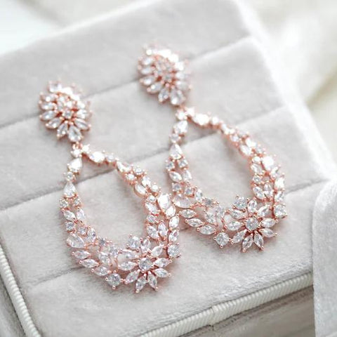 Cubic Zirconia Bridal earrings - Treasures by Agnes