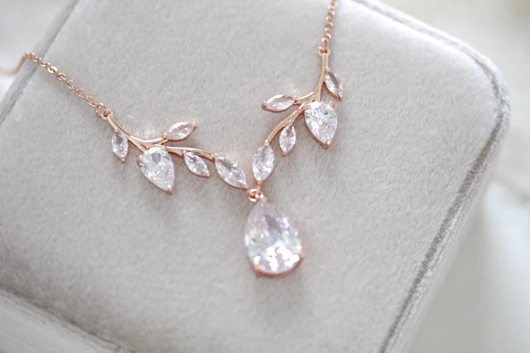 Cubic Zirconia Bridal necklaces - Treasures by Agnes