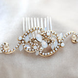 Antique gold Vintage style hair comb for bride - SABRINA
