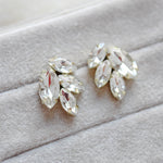 Rose gold bridal stud earrings - BRIDGETTE