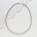 Silver necklace with or without backdrop - ANDREA