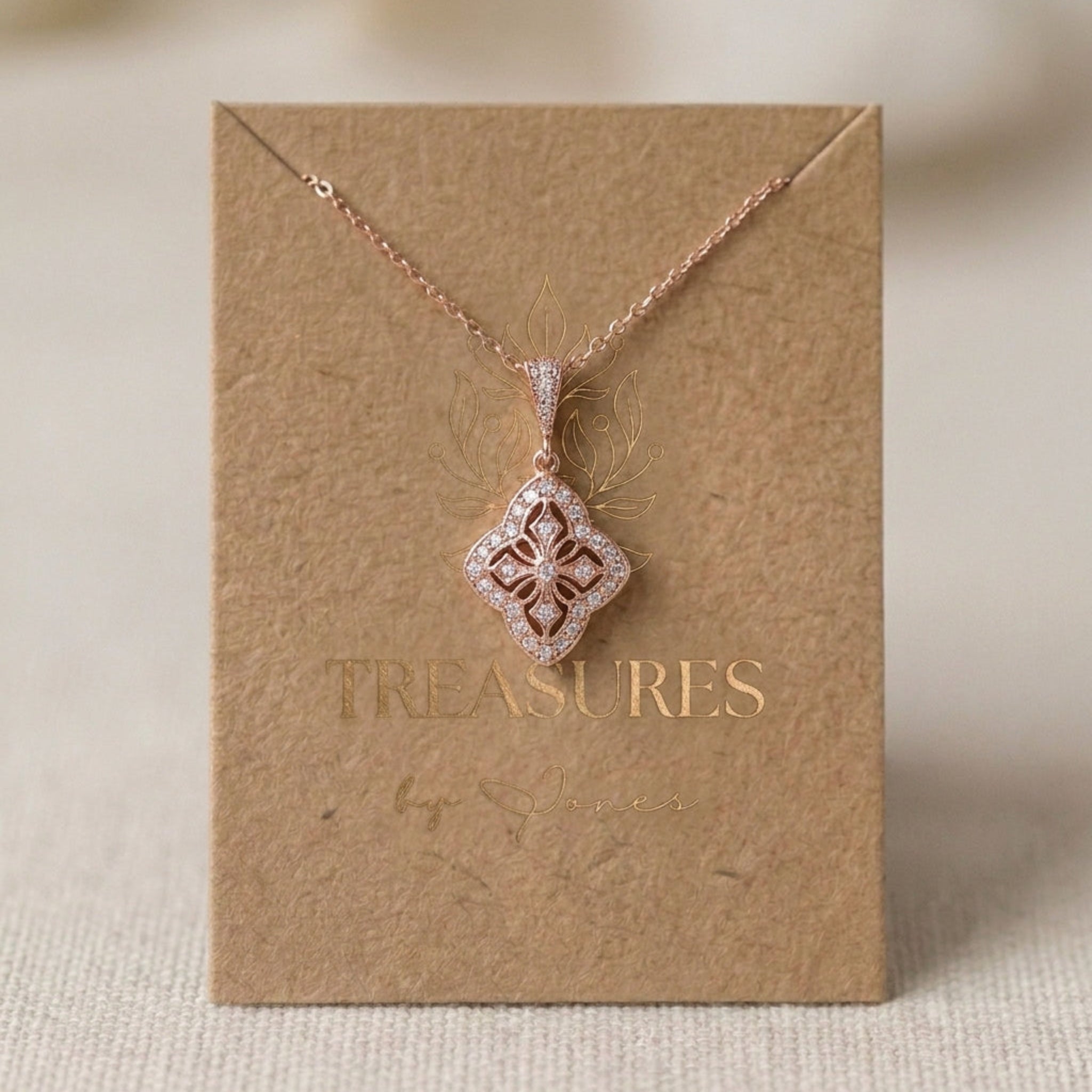 Addia CZ Bridal Pendant Necklace - Treasures by Agnes