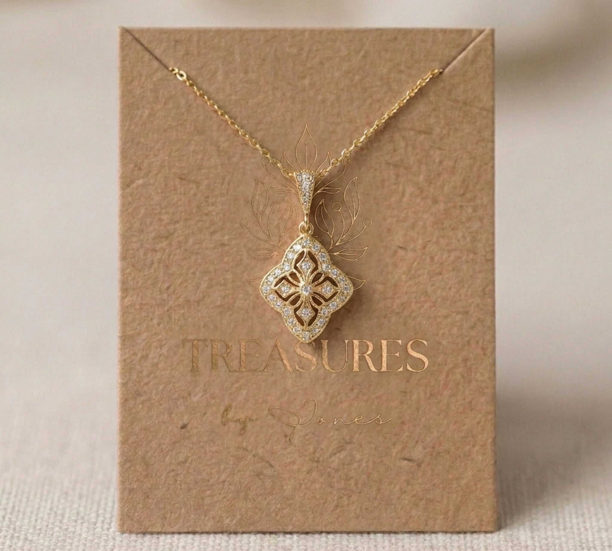 Addia CZ Bridal Pendant Necklace - Treasures by Agnes