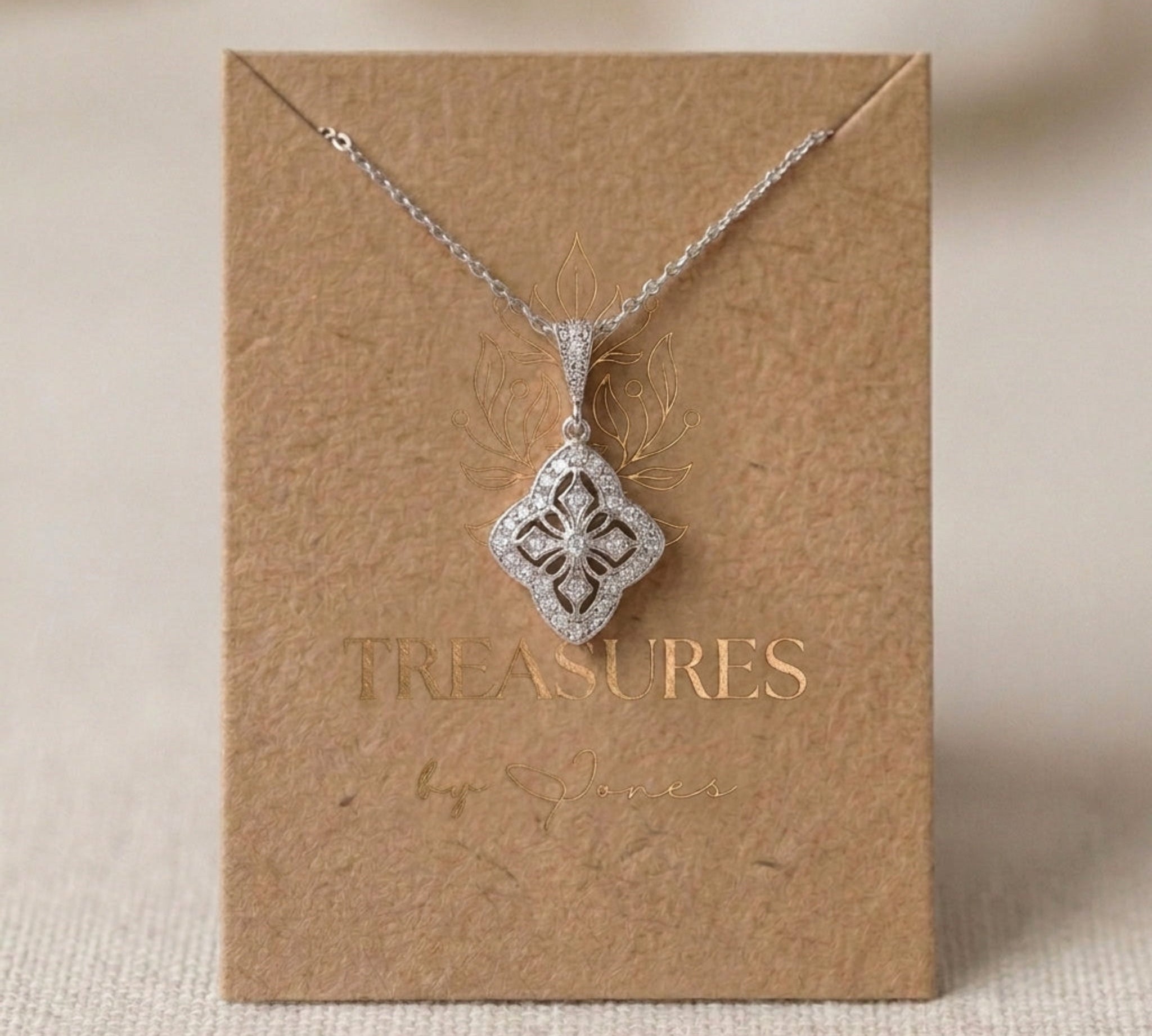 Addia CZ Bridal Pendant Necklace - Treasures by Agnes
