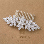 Alicia Rose Gold CZ Bridal Hair Comb - Treasures by Agnes