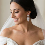 Alicia Rose Gold CZ Statement Bridal Earrings - Treasures by Agnes