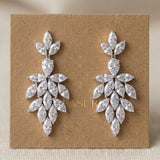 Alicia Rose Gold CZ Statement Bridal Earrings - Treasures by Agnes