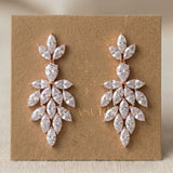 Alicia Rose Gold CZ Statement Bridal Earrings - Treasures by Agnes