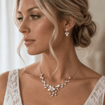 Amari Rose Gold Pearl Bridal Jewelry Set - Treasures by Agnes