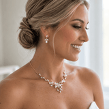 Amari Rose Gold Pearl Bridal Jewelry Set - Treasures by Agnes