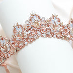 Antique Gold Bridal tiara with Austrian crystals and pearls - ASHTON - Treasures by Agnes