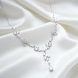 Aprille Bridal Rose Gold CZ Vine Necklace - Treasures by Agnes