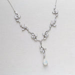 Aprille Bridal Rose Gold CZ Vine Necklace - Treasures by Agnes