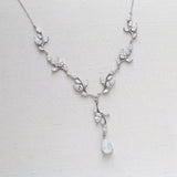 Aprille Bridal Rose Gold CZ Vine Necklace - Treasures by Agnes