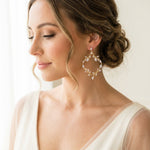 Aprille CZ Bridal Hoop Earrings - Treasures by Agnes
