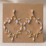 Aprille CZ Bridal Hoop Earrings - Treasures by Agnes