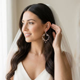 Aprille CZ Bridal Hoop Earrings - Treasures by Agnes