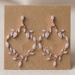 Aprille CZ Bridal Hoop Earrings - Treasures by Agnes