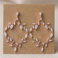 Aprille CZ Bridal Hoop Earrings - Treasures by Agnes