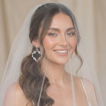 Aprille CZ Bridal Hoop Earrings - Treasures by Agnes
