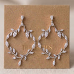 Aprille CZ Bridal Hoop Earrings - Treasures by Agnes