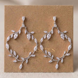 Aprille CZ Bridal Hoop Earrings - Treasures by Agnes