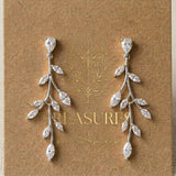 Aprille CZ & White Opal Bridal Earrings - Treasures by Agnes
