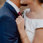 Aprille CZ & White Opal Bridal Earrings - Treasures by Agnes
