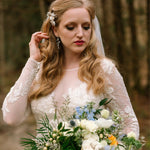 Aprille CZ & White Opal Bridal Earrings - Treasures by Agnes