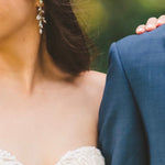 Aprille CZ & White Opal Bridal Earrings - Treasures by Agnes