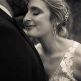 Aprille CZ & White Opal Bridal Earrings - Treasures by Agnes