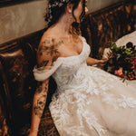 Aprille CZ & White Opal Bridal Earrings - Treasures by Agnes