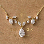 Aprille Gold Bridal Necklace - Treasures by Agnes