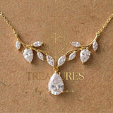 Aprille Gold Bridal Necklace - Treasures by Agnes