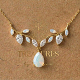 Aprille Gold Bridal Necklace - Treasures by Agnes