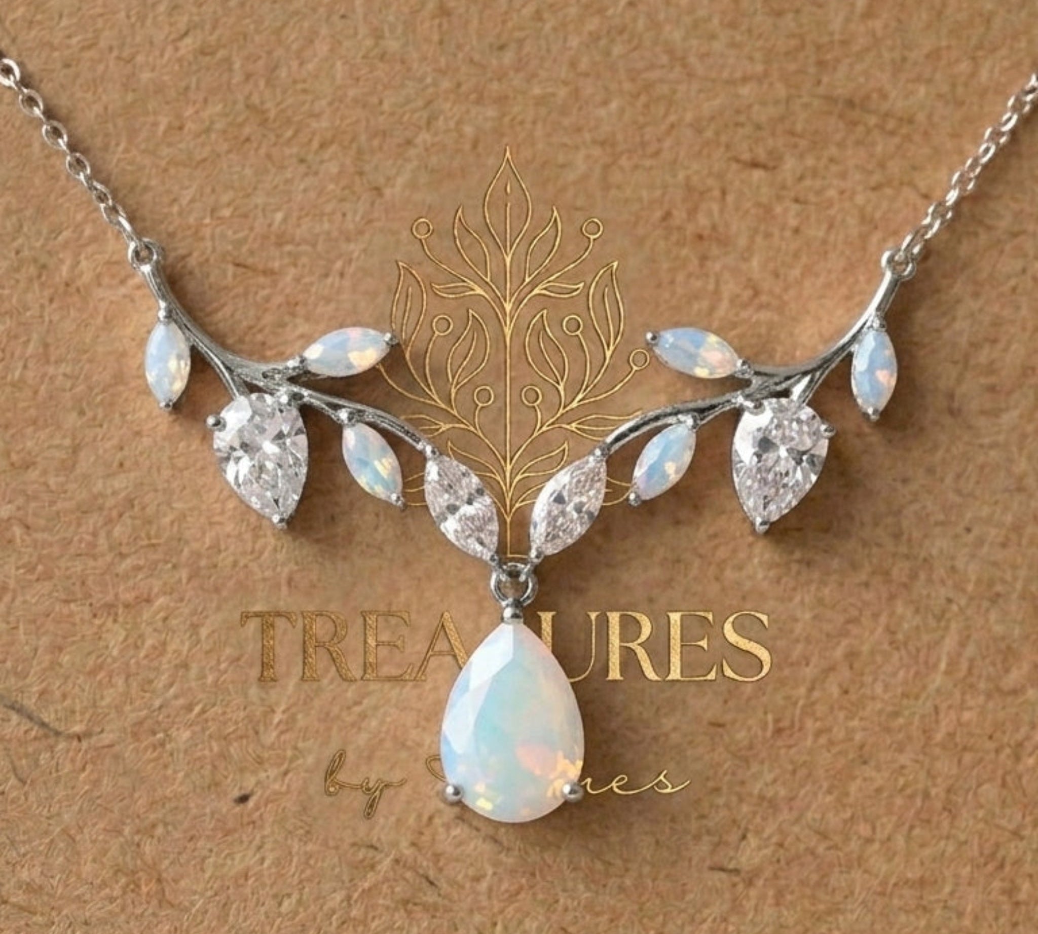 Aprille Gold Bridal Necklace - Treasures by Agnes
