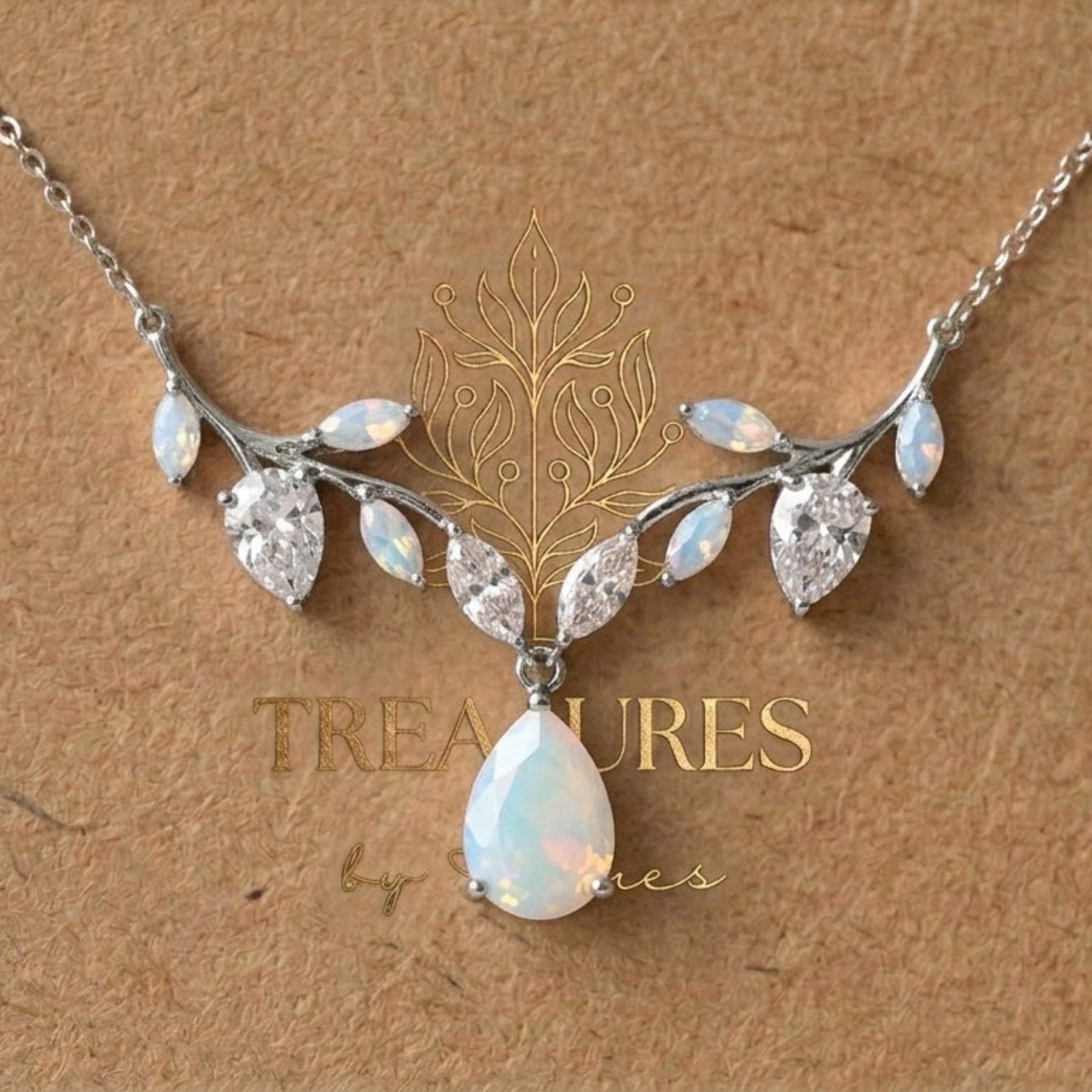 Aprille Gold Bridal Necklace - Treasures by Agnes