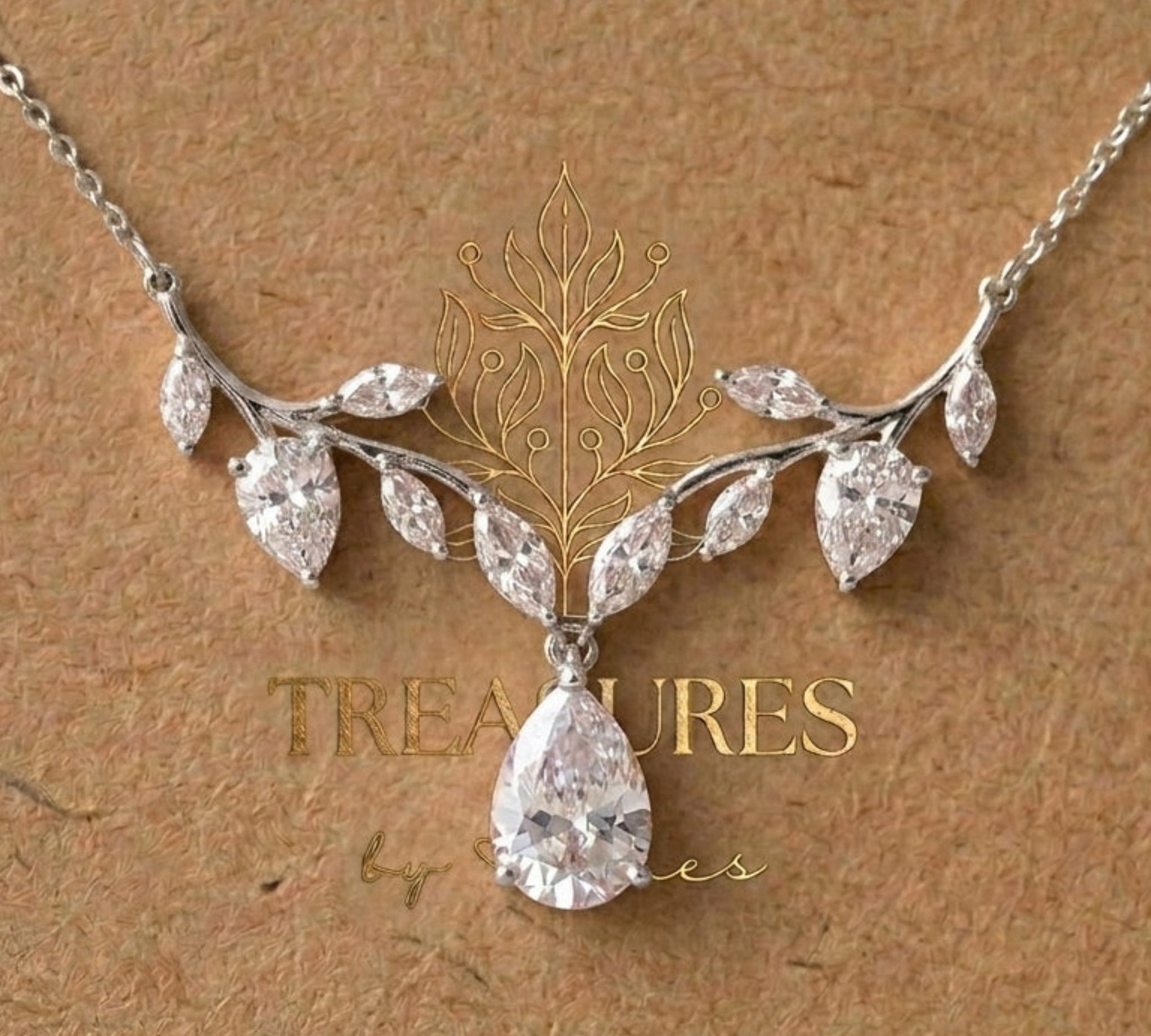 Aprille Gold Bridal Necklace - Treasures by Agnes