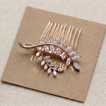 Aprille Gold Leaf Bridal Hair Comb - Treasures by Agnes
