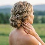 Aprille Gold Leaf Bridal Hair Comb - Treasures by Agnes